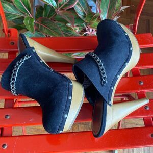 Elle Platform Heels Slip On Mules